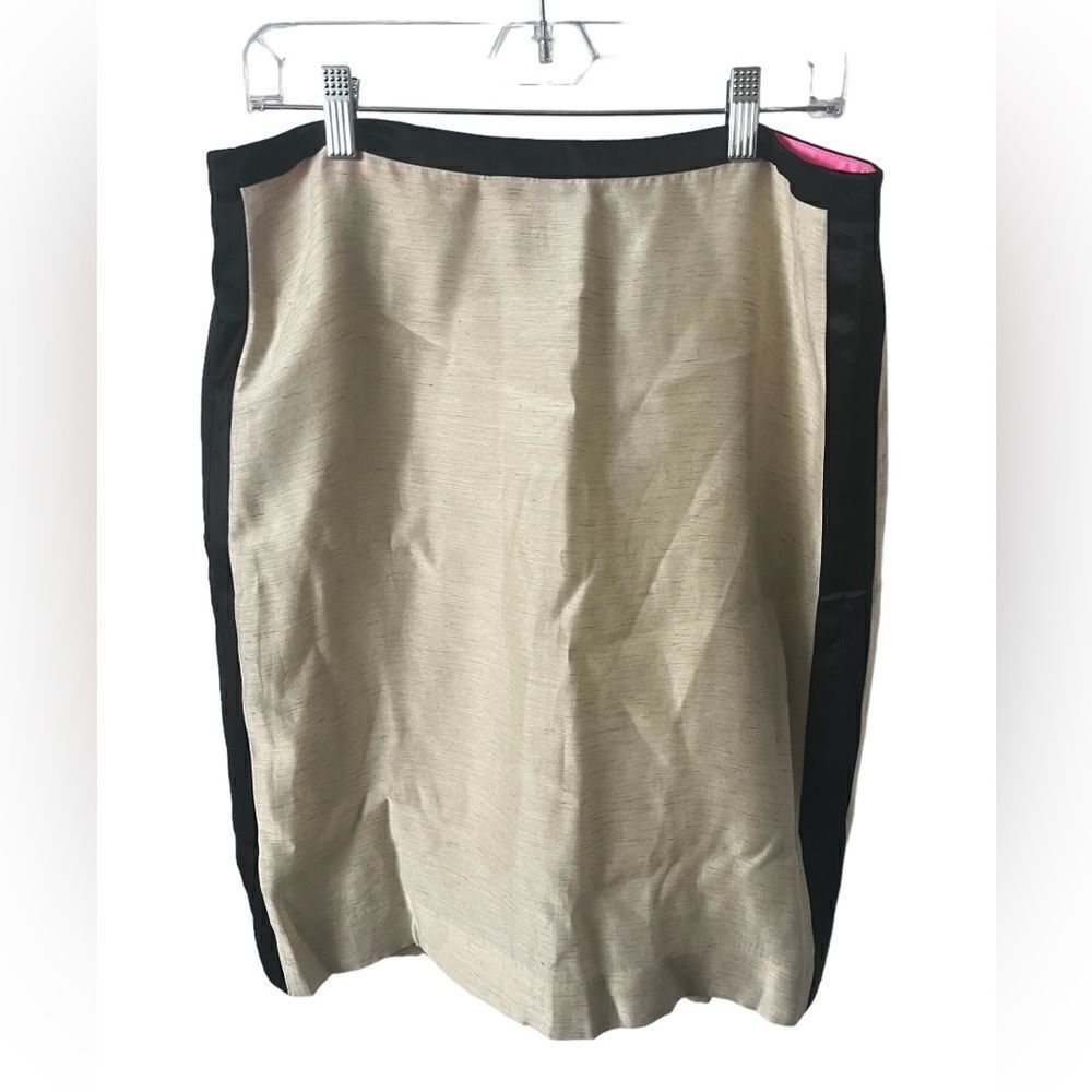 J Crew Silk/Linen Pencil Skirt Size 12